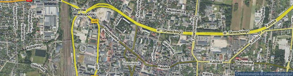 Zdjęcie satelitarne 60 Pułku Piechoty ul.